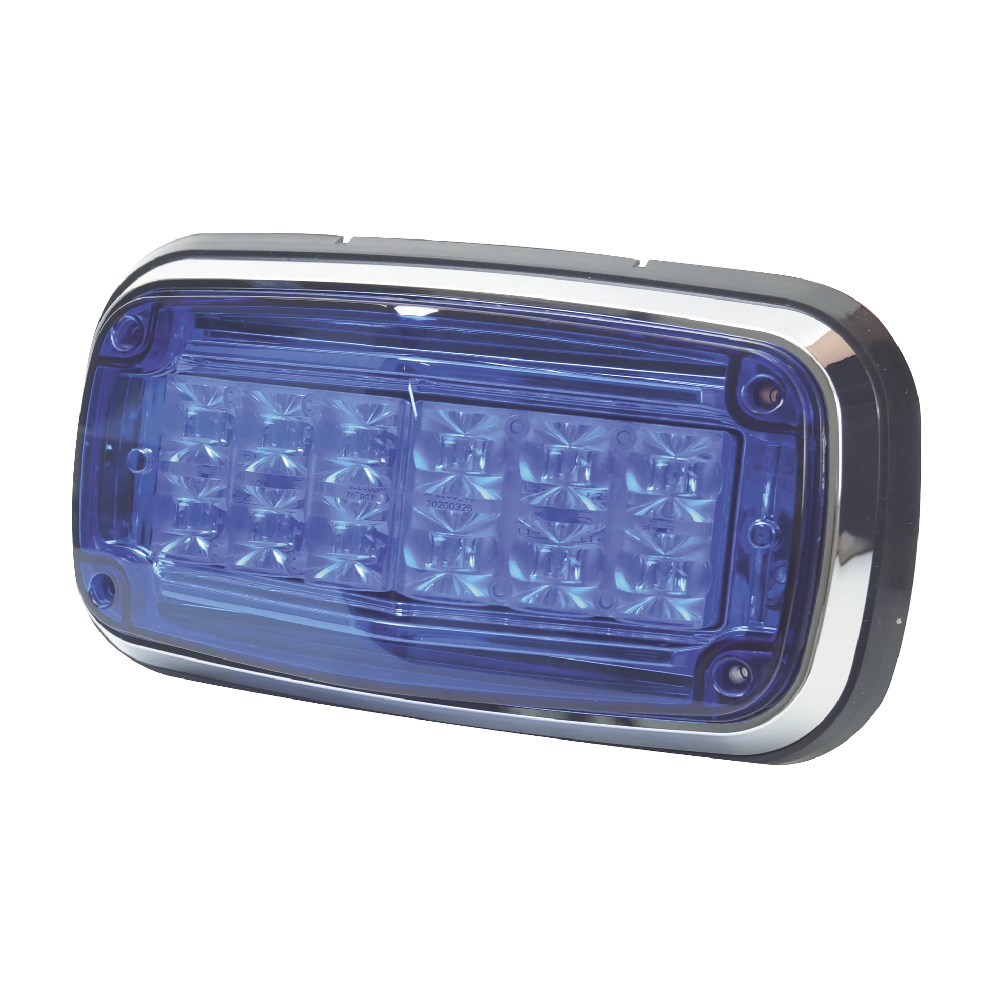 LUZ DE ADVERTENCIA 8 X 4", COLOR AZUL, IP67, SAE, IDEAL PARA AMBULANCIAS-Luces Auxiliares-EPCOM INDUSTRIAL SIGNALING-Bsai Seguridad & Controles