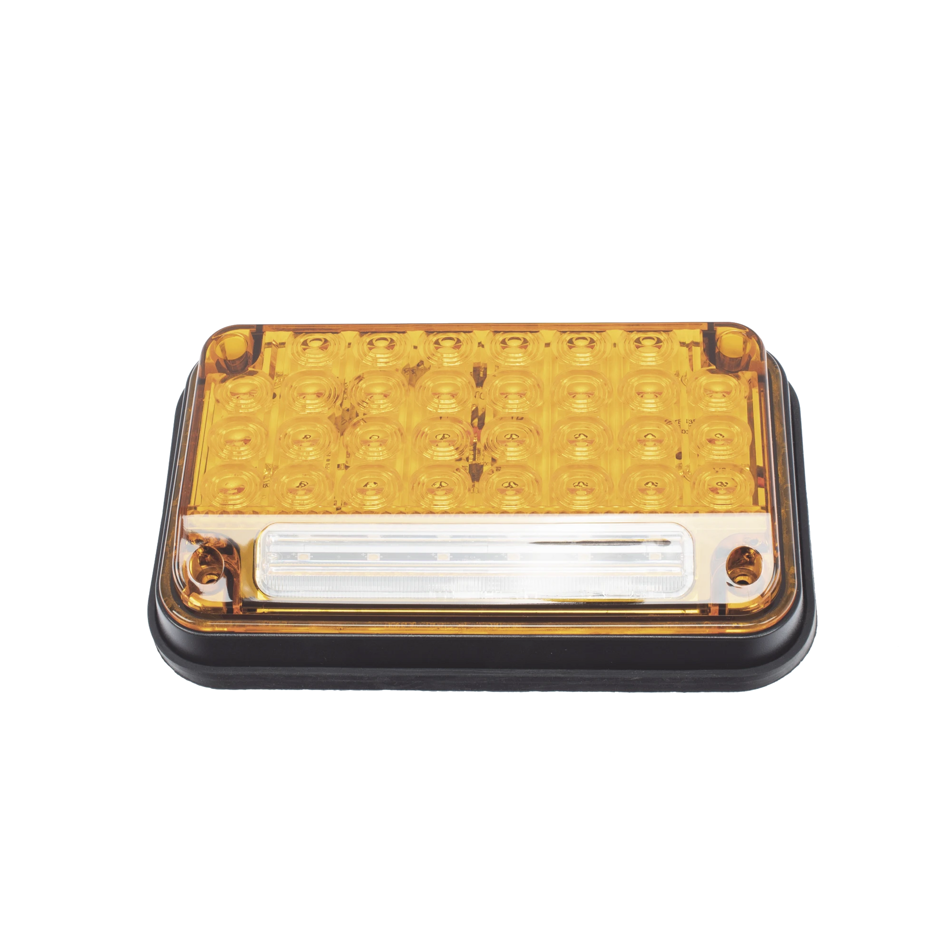 LUZ DE ADVERTENCIA DE 7X4", COLOR AMBAR, CON LUZ DE TRABAJO, IDEAL PARA AMBULANCIAS-Luces Auxiliares Vehiculares-EPCOM INDUSTRIAL SIGNALING-Bsai Seguridad & Controles