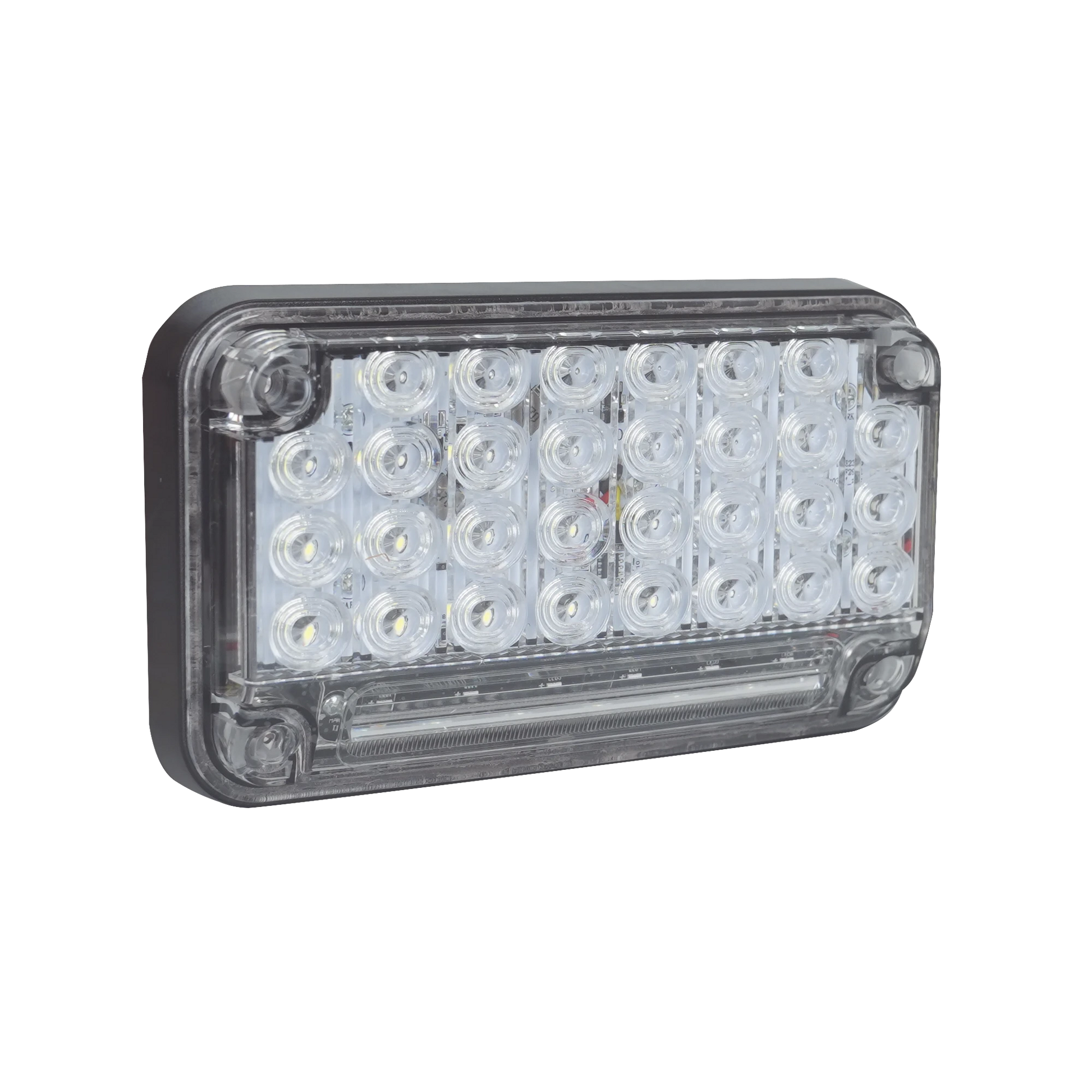 LUZ DE ADVERTENCIA DE 7X4", COLOR CLARO, CON LUZ DE TRABAJO, IDEAL PARA AMBULANCIAS-Luces Auxiliares-EPCOM INDUSTRIAL SIGNALING-Bsai Seguridad & Controles