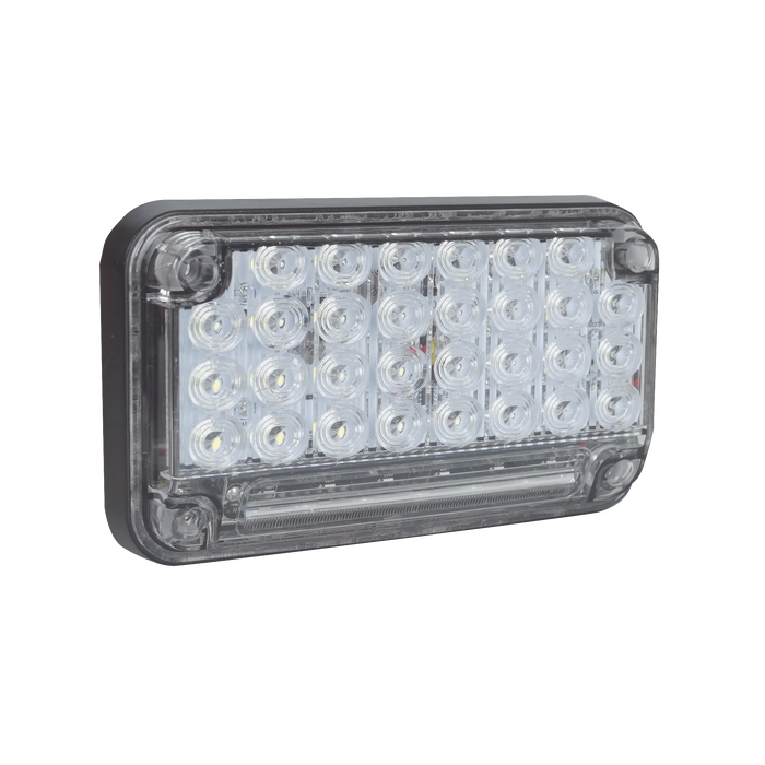 LUZ DE ADVERTENCIA DE 7X4", COLOR CLARO, CON LUZ DE TRABAJO, IDEAL PARA AMBULANCIAS-Luces Auxiliares-EPCOM INDUSTRIAL SIGNALING-XLTE2335W-Bsai Seguridad & Controles