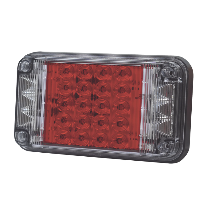 LUZ DE ADVERTENCIA DE 7X4", COLOR ROJO, CON LUCES DE TRABAJO, IDEAL PARA AMBULANCIAS-Luces Auxiliares-EPCOM INDUSTRIAL SIGNALING-XLTE2345R-Bsai Seguridad & Controles