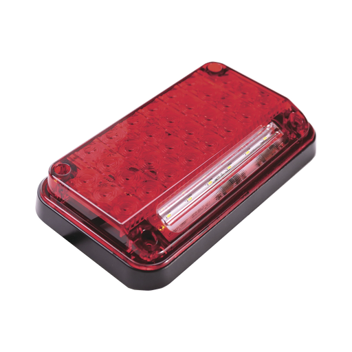 LUZ DE ADVERTENCIA DE 7X4", COLOR ROJO, CON LUZ DE TRABAJO, IDEAL PARA AMBULANCIAS-Luces Auxiliares-EPCOM INDUSTRIAL SIGNALING-XLTE2335R-Bsai Seguridad & Controles