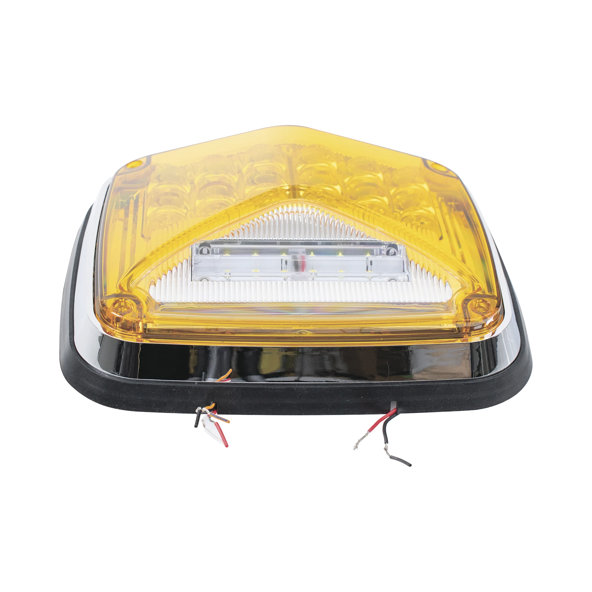 LUZ DE ADVERTENCIA DE 8 X 6, COLOR ÁMBAR, CON LUZ DE TRABAJO CLARA, IDEAL PARA AMBULANCIAS-Luces Perimetrales-EPCOM INDUSTRIAL SIGNALING-Bsai Seguridad & Controles