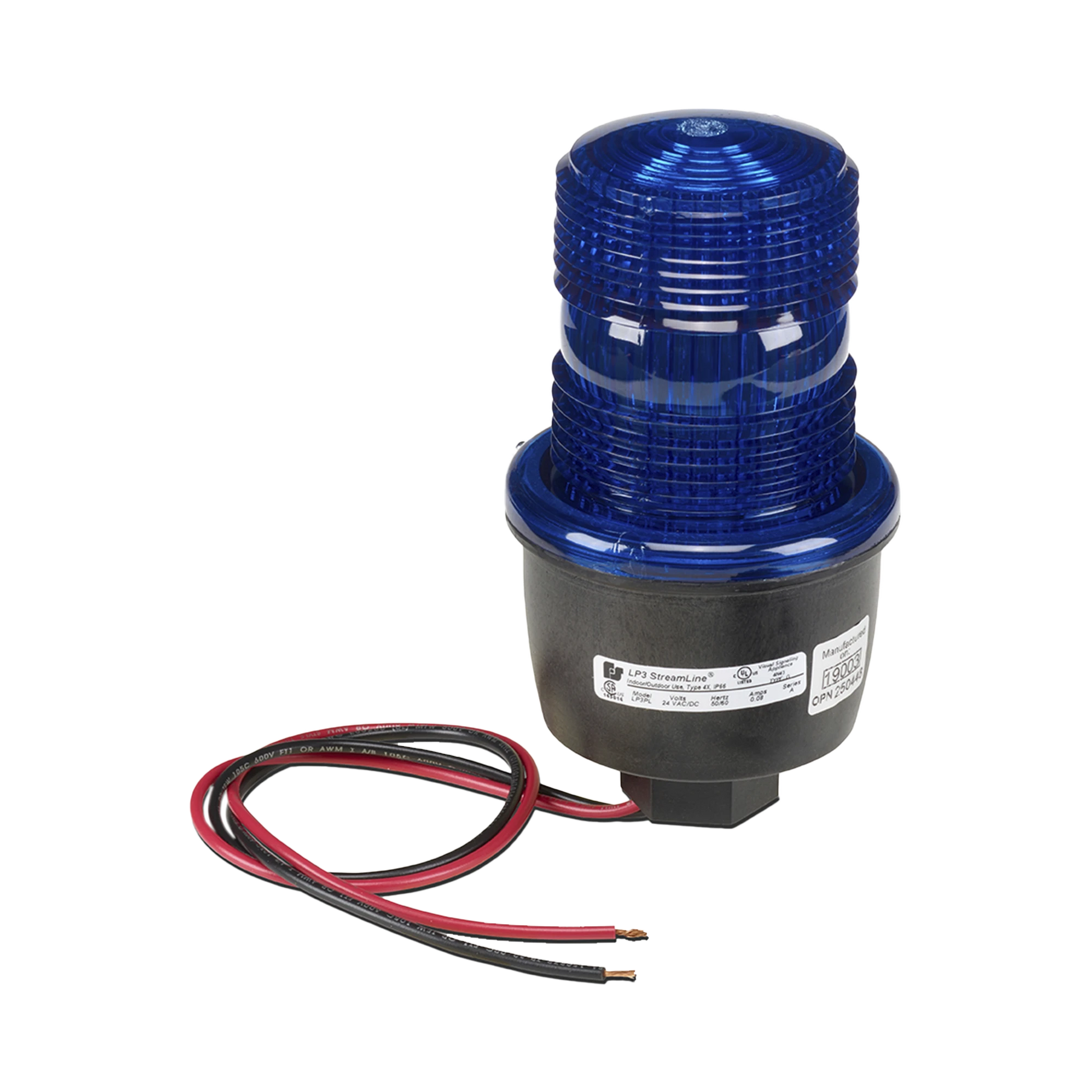 LUZ DE ADVERTENCIA LED SERIE STREAMLINE, 24 VCD, MONTAJE EN TUBO, AZUL-Luces Auxiliares Vehiculares-FEDERAL SIGNAL INDUSTRIAL-Bsai Seguridad & Controles