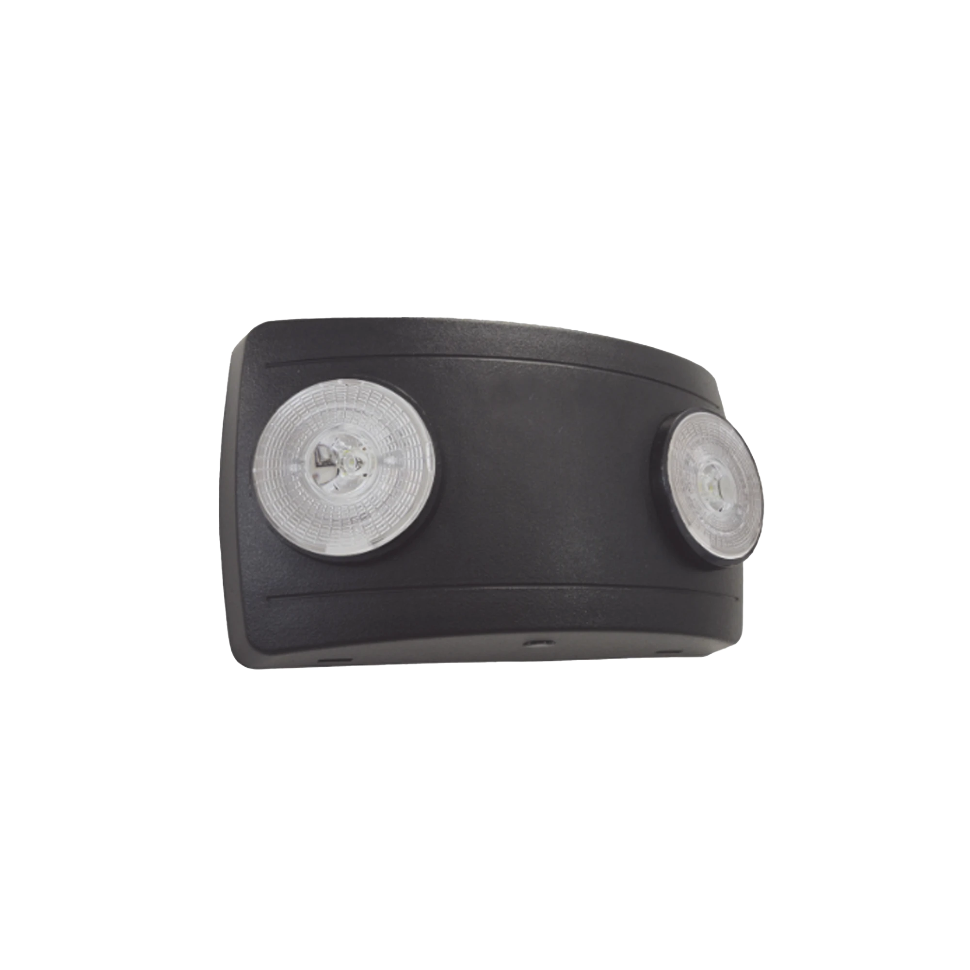 LUZ DE EMERGENCIA DUAL LED ULTRA COMPACTA/150 LÚMENES/LUZ FRÍA/BATERÍA DE RESPALDO INCLUIDA/BOTÓN DE TEST / COLOR NEGRO-Sistemas de Emergencia-SFIRE-Bsai Seguridad & Controles