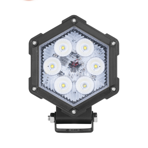 LUZ DE TRABAJO ULTRA BRILLANTE, 6 LED, 30 WATTS, 12-24 VCD-Luces Perimetrales-EPCOM INDUSTRIAL SIGNALING-XCHR30-Bsai Seguridad & Controles