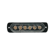 LUZ DIRECCIONAL CON 6 LEDS, COLOR AMBAR, 12-24 VCC-Luces Auxiliares-ECCO-Bsai Seguridad & Controles