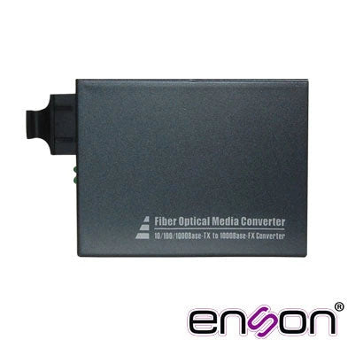 CONVERTIDOR DE MEDIOS ENS-MC100SC COBRE 1000BASE-T A FIBRA MULTIMODO 1000BASE-SX/LX HASTA 550M CONECTOR SC-Cable de Fibra Optica-ENSON-ENS-MC100SC-Bsai Seguridad & Controles