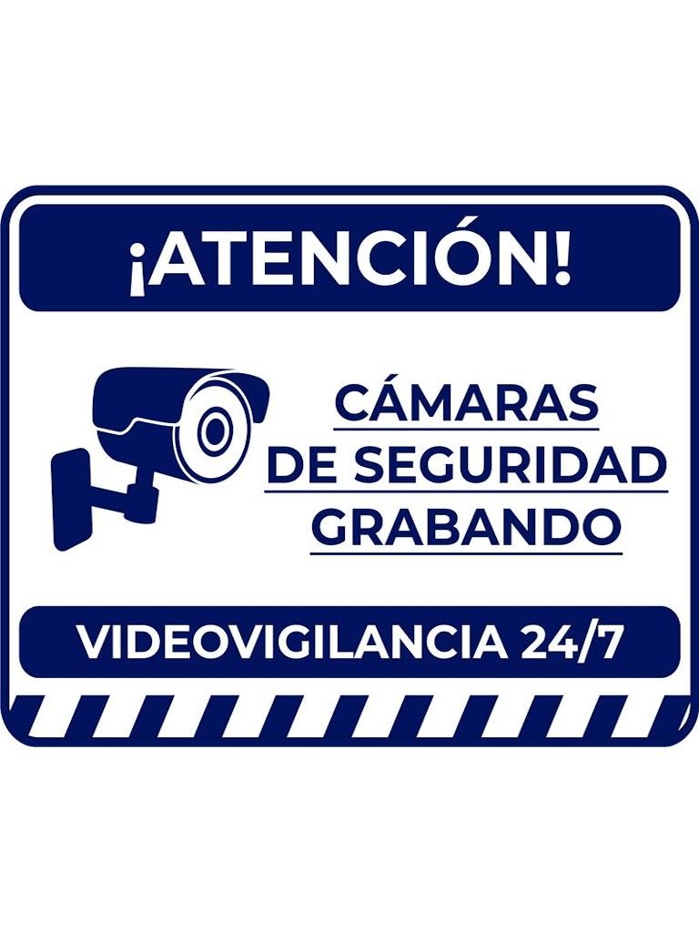 SAXXON - LETRERO DE VIDEO VIGILANCIA 24/7 , MEDIDA 17 X 21.8 CM , ESTIRENO CALIBRE 30-Material POP-MARCAS VARIAS-Bsai Seguridad & Controles