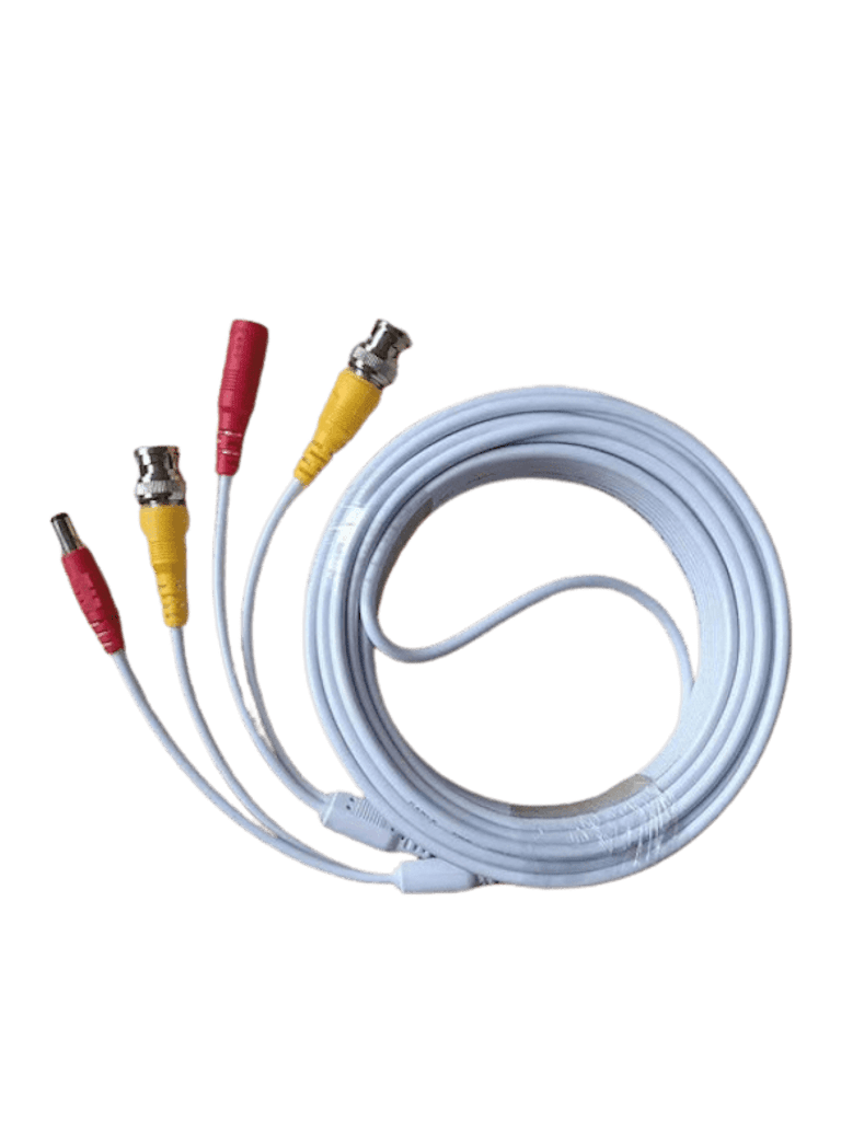 TCE LMG-BNC10W-CABLE COAXIAL ARMADO DE 10 METROS PARA VIDEO Y ENERGÍA / COLOR BLANCO / SOPORTA CÁMARAS HD / CONECTORES BNC Y DE ENERGÍA / SOPORTA: AHD/CVI/TVI/CVBS-Siamés-OEM-Bsai Seguridad & Controles