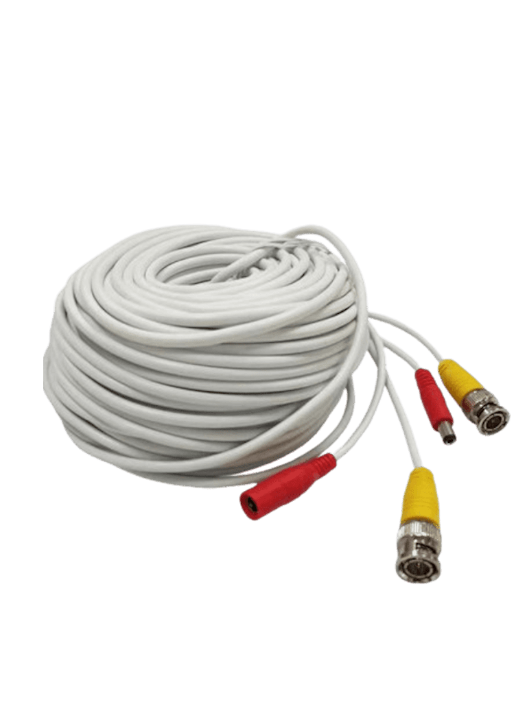 TCE LMG-BNC20W - CABLE ARMADO PARA VIDEO Y ENERGÍA 20M, BNC MACHO Y ALIMENTACIÓN DC, COLOR BLANCO, IDEAL PARA INSTALACIONES DE CCTV-Siamés-OEM-Bsai Seguridad & Controles