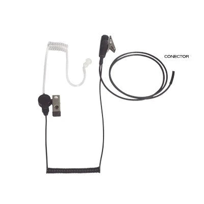 MICRÓFONO - AUDÍFONO DE SOLAPA CON TUBO ACÚSTICO TRANSPARENTE PARA HYT TC-500/ 518/ 600/ 610/ 700 Y RADIOS MOTOROLA GP300/ PRO2150/ P110/ GP350/ SP-10/ PRO3150/ EP450/ EP350/ MAG ONE CON TUBO ACÚSTICO DE PU (MATERIAL FLEXIBLE)-Accesorios para Motorola-TXPRO-Bsai Seguridad & Controles