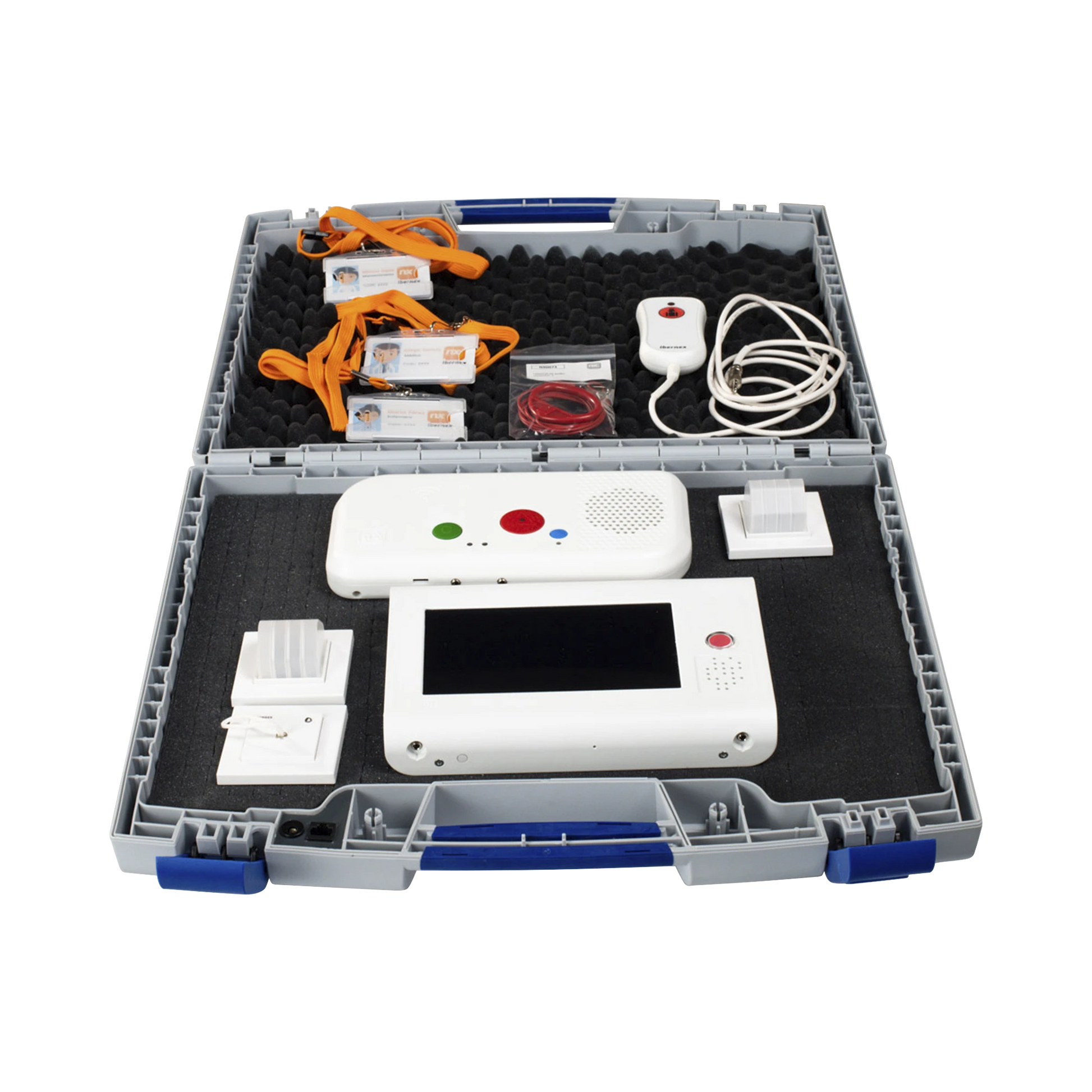 MALETÍN FUNCIONAL DEMO SISTEMA DE LLAMADA PACIENTE ENFERMERA IP CON TERMINALES IP Y PERIFÉRICOS-Sistemas de Emergencia-IBERNEX-Bsai Seguridad & Controles