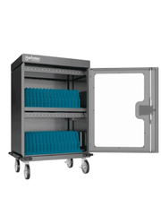 MANHATTAN 102353 - GABINETE DE CARGA CON 32 PUERTOS/ PUERTA DE VIDRIO / USB-C - 576 W 32 PUERTOS USB-C PD / AMPLIAS BAHÍAS PARA CHROMEBOOKS, TABLETAS Y TELÉFONOS, HASTA 18 W POR PUERTO / CON VENTILACIÓN / CARCASA METÁLICA, NEGRO #PROMOMAYO-Gabinetes Piso / Pared-MANHATTAN-Bsai Seguridad & Controles