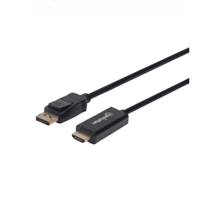 MANHATTAN 153188 - CABLE DISPLAYPORT - HDMI M-M 1080P 3.0M-Servidor de Administración-MANHATTAN-MAN1760030-Bsai Seguridad & Controles