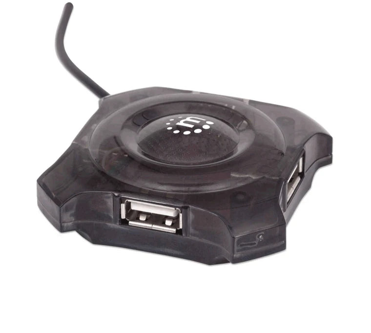 MANHATTAN 162272 - MINI USB DE 4 PUERTOS QUE PROVEEN ENERGÍA/ SOPORTA ESPECIFICACIONES USB 1.1/ SOPORTA DISPOSITIVOS Y PUERTOS USB 2.0 (HASTA 12 MBPS)/-Accesorios y Cables USB-MANHATTAN-Bsai Seguridad & Controles