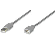 MANHATTAN 165211 - CABLE DE EXTENSIÓN USB MACHO A USB HEMBRA/ 1.8 METROS/ VELOCIDAD MÁXIMA DE HASTA 12 MBPS/ UL 2725/ USB 1.1/-Accesorios y Cables USB-MANHATTAN-Bsai Seguridad & Controles