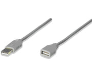 MANHATTAN 340960 - CABLE DE EXTENSIÓN USB MACHO A USB HEMBRA/ 4.5 METROS/ VELOCIDAD MÁXIMA DE HASTA 12 MBPS/ UL 2725/ USB 1.1/-Accesorios y Cables USB-MANHATTAN-Bsai Seguridad & Controles