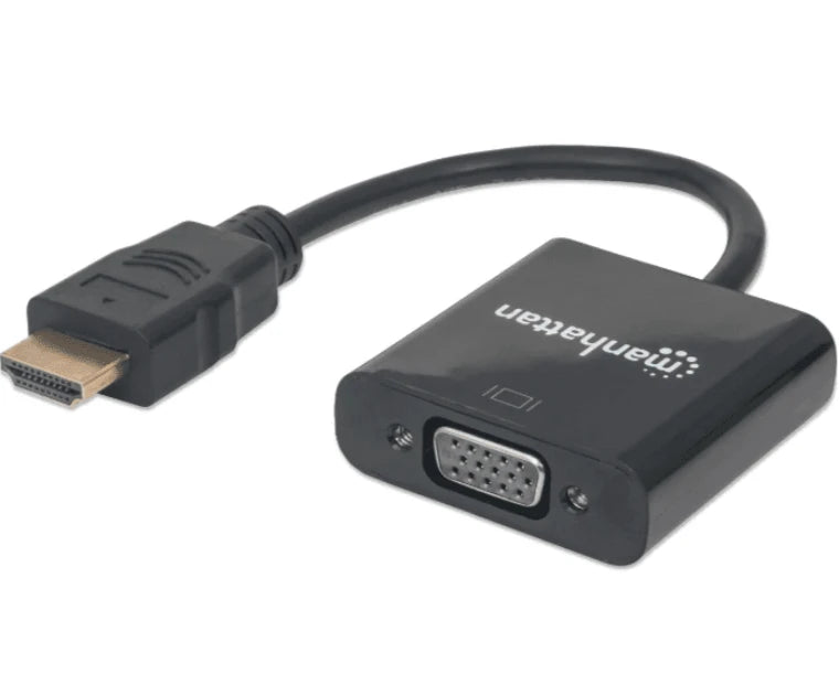 MANHATTAN 151467 - CONVERTIDOR HDMI A VGA/ PUERTO HDMI MACHO A VGA HEMBRA/ IMÁGENES EN ALTA DEFINICIÓN EN MONITOR VGA/-HDMI-MANHATTAN-Bsai Seguridad & Controles