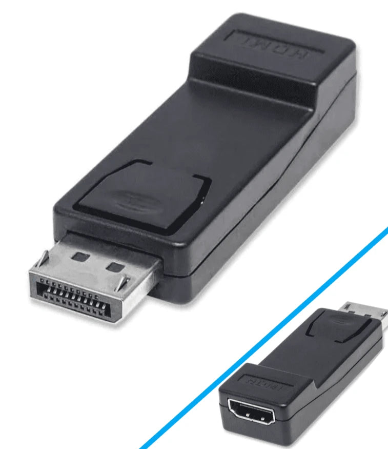 MANHATTAN 151993 - ADAPTADOR DISPLAYPORT A HDMI PASIVO/ CONECTORES DISPLAYPORT MACHO / HDMI HEMBRA/ SOPORTA APLICACIONES DE GRAN ANCHO DE BANDA HASTA 10.8 GBPS/ RESOLUCIONES DE HASTA 1920X1200@60HZ/-HDMI-MANHATTAN-Bsai Seguridad & Controles