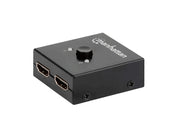 MANHATTAN 207850 - SWITCH BIDIRECCIONAL HDMI 4K DE 2 PUERTOS / COLOR NEGRO / SELECCIÓN MANUAL / PASIVO / NO REQUIERE ALIMENTACIÓN /-Divisores / Splitters-MANHATTAN-Bsai Seguridad & Controles