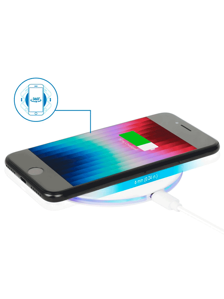 MANHATTAN - 406024 - BASE DE CARGA INALÁMBRICA RÁPIDA - 15 W / CARGADOR INALÁMBRICO, 15 W / 10 W / 7.5 W / 5 W DE SALIDA, BLANCO-Conectores de Video-MANHATTAN-Bsai Seguridad & Controles