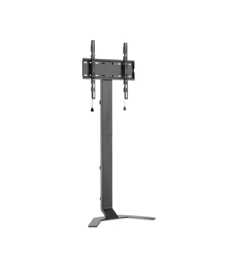MANHATTAN 462044 - SOPORTE DE PISO PARA TV SOPORTA UNA PANTALLA DE 32 "A 70" DE HASTA 40 KG, INCLINACIÓN DE -10 A 3°, ALTURA AJUSTABLE, SE ADAPTA AL SISTEMA DE MONTAJE VESA DE LA PANTALLA, CONSTRUCCIÓN DE ALUMINIO Y ACERO, NEGRO-Soportes y Bases-MANHATTAN-Bsai Seguridad & Controles