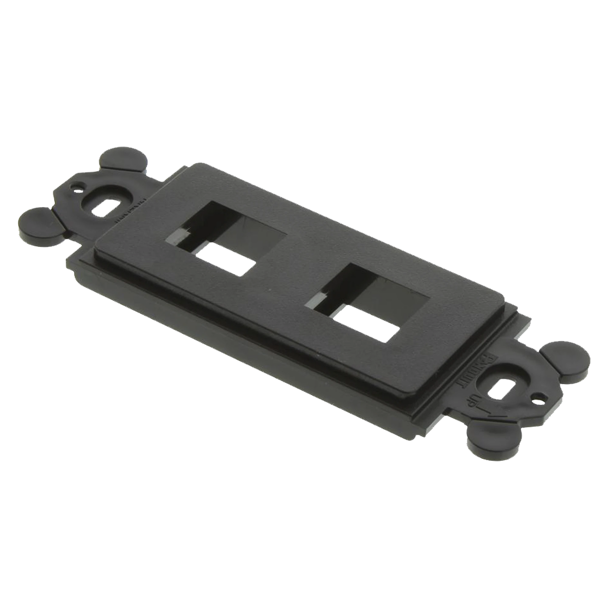 MARCO DE MÓDULO DÚPLEX, PARA PLACAS FRONTALES ESTÁNDAR GFCI, ACEPTA 2 MÓDULOS KEYSTONE, COLOR NEGRO-Cableado de Cobre-PANDUIT-Bsai Seguridad & Controles