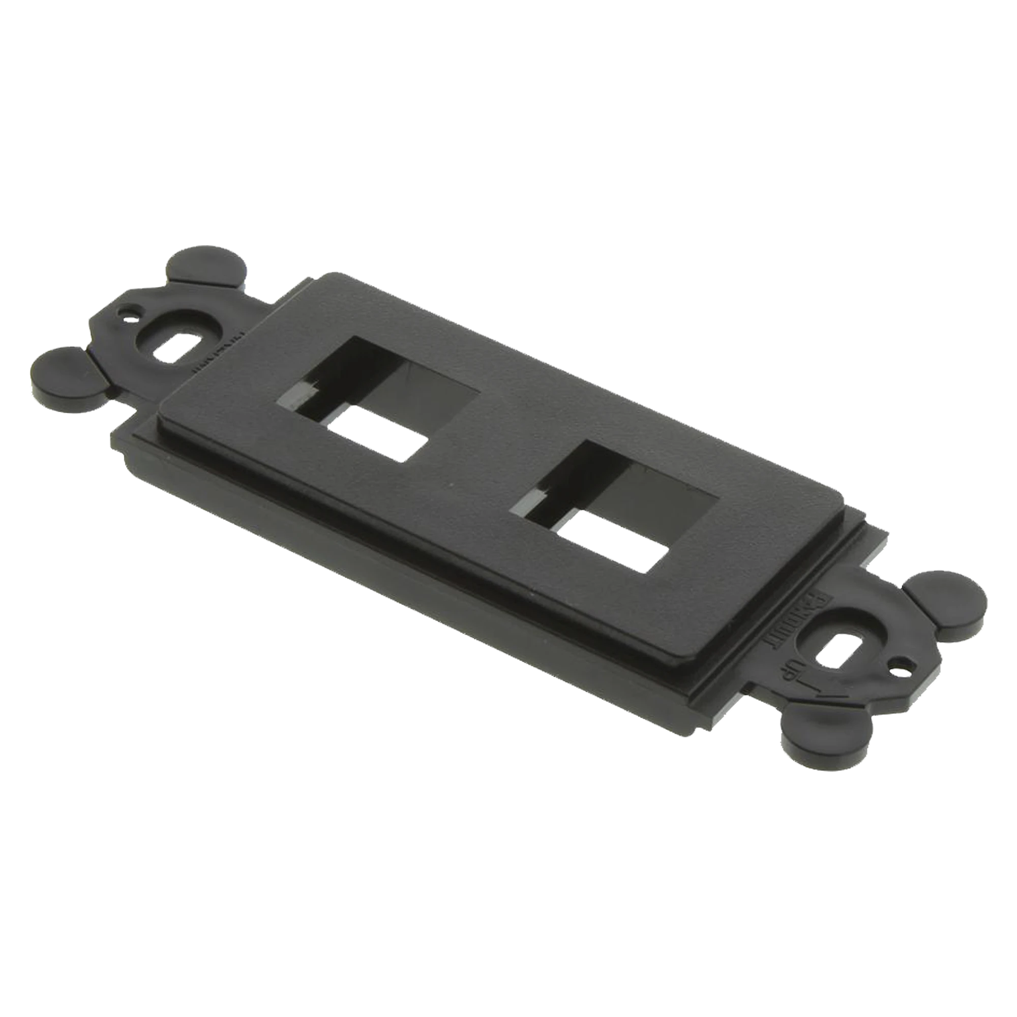 MARCO DE MÓDULO DÚPLEX, PARA PLACAS FRONTALES ESTÁNDAR GFCI, ACEPTA 2 MÓDULOS KEYSTONE, COLOR NEGRO-Cableado de Cobre-PANDUIT-Bsai Seguridad & Controles