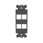 MARCO DE MÓDULO DÚPLEX, PARA PLACAS FRONTALES ESTÁNDAR GFCI, ACEPTA 4 MÓDULOS KEYSTONE, COLOR NEGRO-Cableado-PANDUIT-Bsai Seguridad & Controles