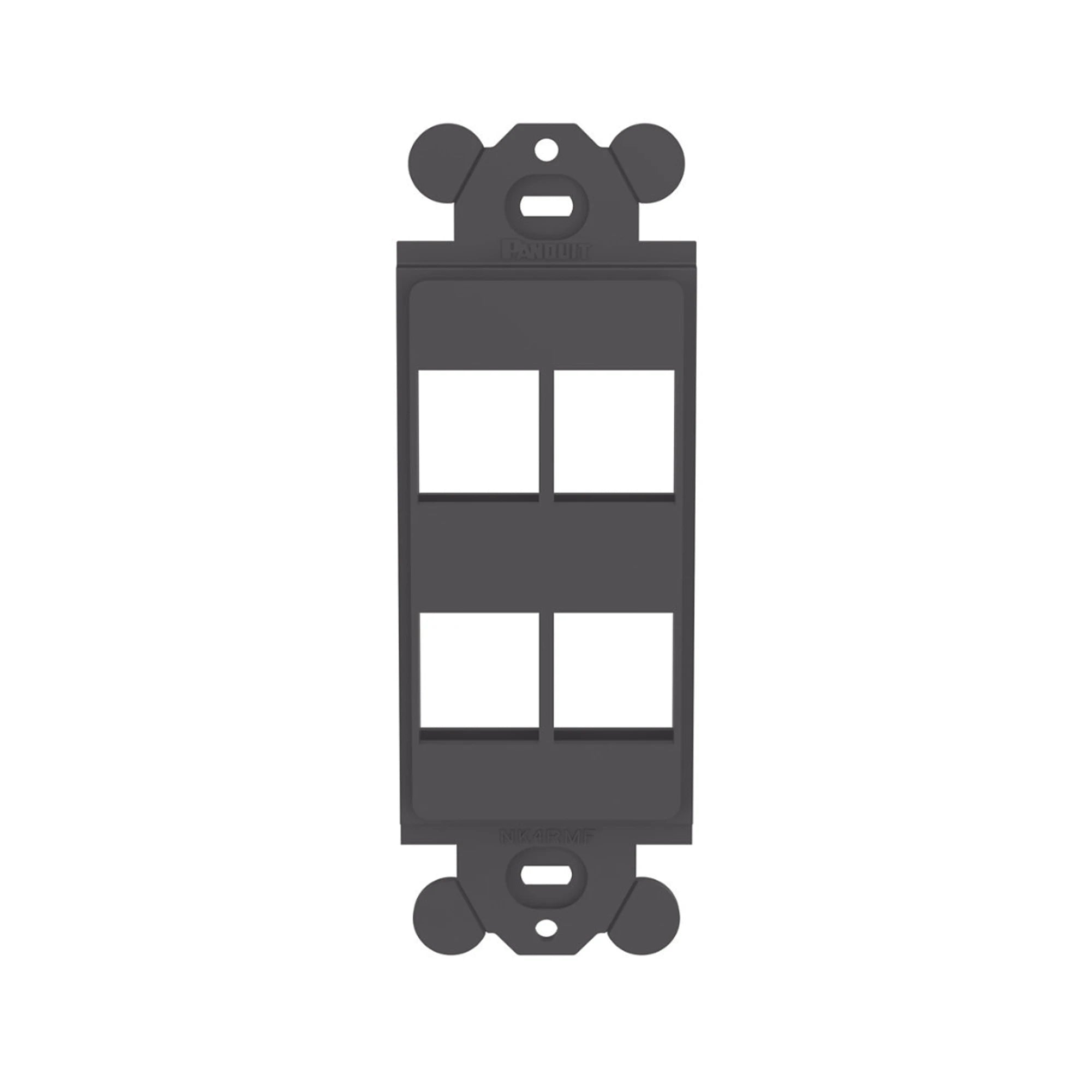 MARCO DE MÓDULO DÚPLEX, PARA PLACAS FRONTALES ESTÁNDAR GFCI, ACEPTA 4 MÓDULOS KEYSTONE, COLOR NEGRO-Cableado-PANDUIT-Bsai Seguridad & Controles