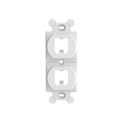 MARCO DE MÓDULO DÚPLEX, PARA PLACAS FRONTALES ESTÁNDAR NEMA 106, ACEPTA 2 MÓDULOS MINI-COM, COLOR BLANCO-Cableado de Cobre-PANDUIT-Bsai Seguridad & Controles