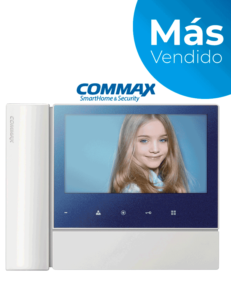 COMMAX CDV70N2 - MONITOR PARA VIDEOPORTERO DE 7 PULGADAS CON AURICULAR, SOPORTA HASTA 2 FRENTES DE CALLE CON FUNCIÓN DE APERTURA DE PUERTA/ #MÁSVENDIDO-Monitores-COMMAX-Bsai Seguridad & Controles