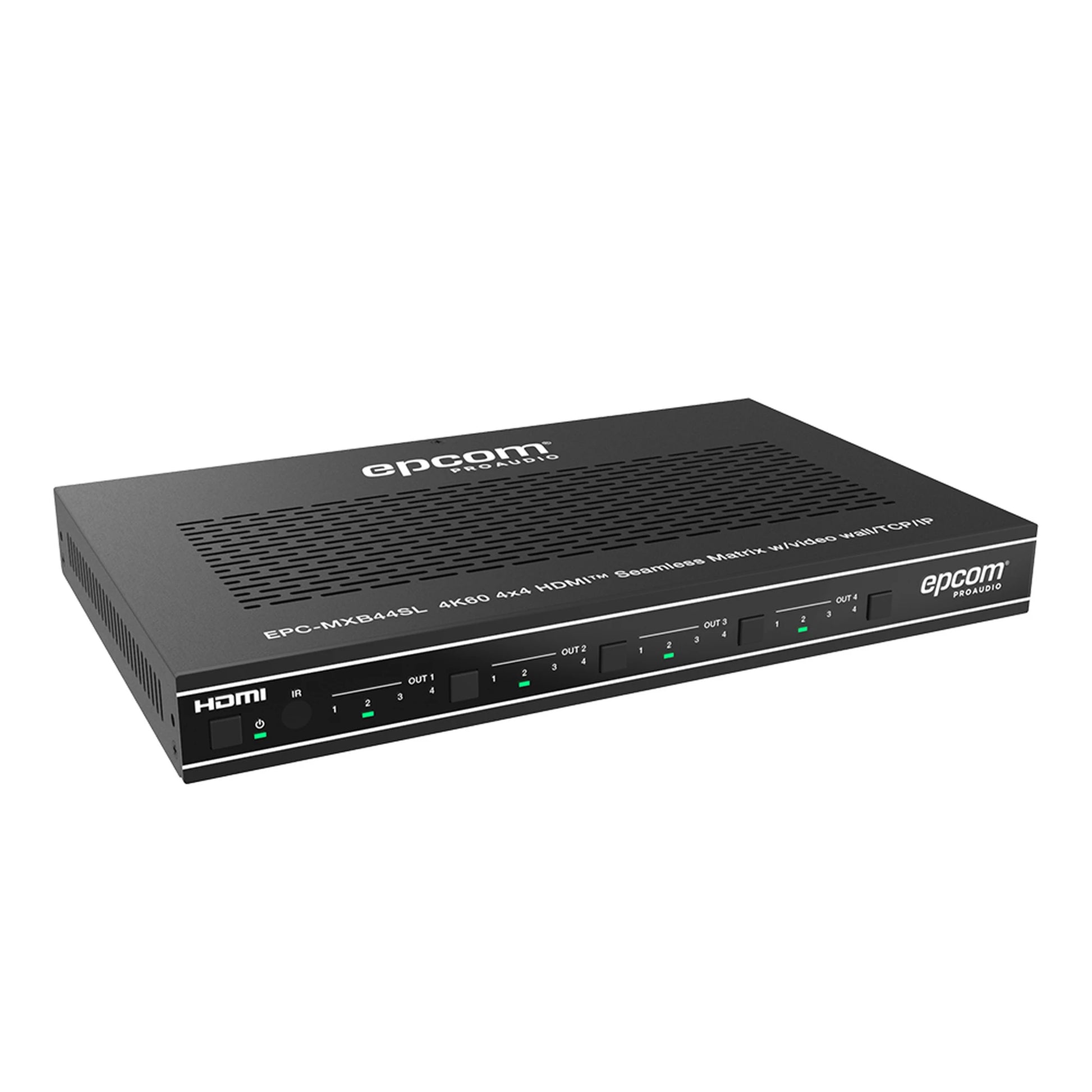MATRIZ HDMI 4×4 | VIDEO WALL | SEAMLESS SWITCH | 10 MODOS DE VISUALIZACIÓN | 4K@60HZ 4:4:4 | HDMI 2.0B Y HDCP 2.2 | CONTROL VÍA WEB, IR, RS-232 Y TCP/IP-ProAV-EPCOM PROAUDIO-Bsai Seguridad & Controles