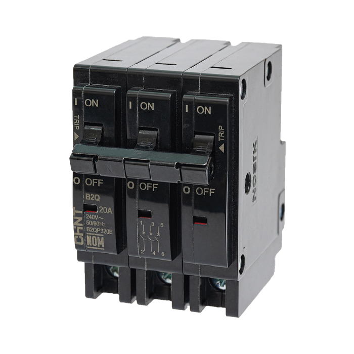 MCB - INTERRUPTOR TERMOMAGNÉTICO ENCHUFABLE, SERIE: B2Q, 3P, 40A, 240V-Protección contra Descargas-CHINT-Bsai Seguridad & Controles