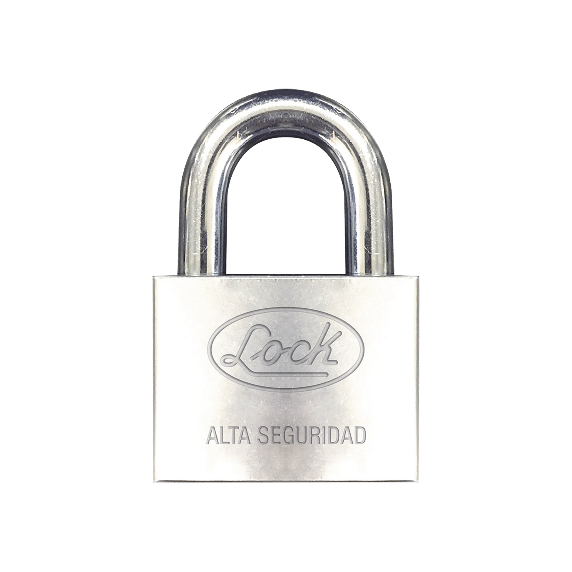 CANDADO DE HIERRO ALTA SEGURIDAD CON LLAVE DE DISCO/ ACABADO CROMADO/ LLAVES ABLOY/ MEDIDA DE HORQUILLA 50 MM.-Cerraduras-LOCK-Bsai Seguridad & Controles