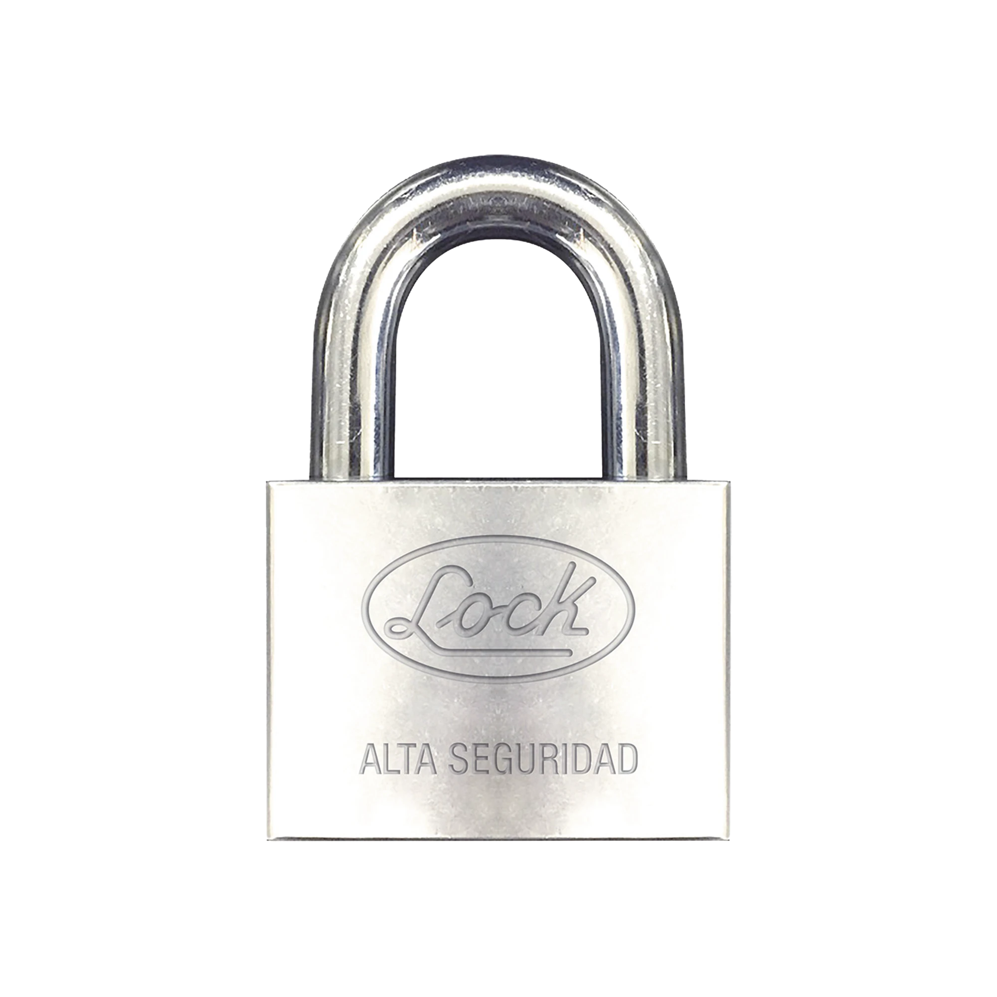CANDADO DE HIERRO ALTA SEGURIDAD CON LLAVE DE DISCO/ ACABADO CROMADO/ LLAVES ABLOY/ MEDIDA DE HORQUILLA 50 MM.-Cerraduras-LOCK-Bsai Seguridad & Controles