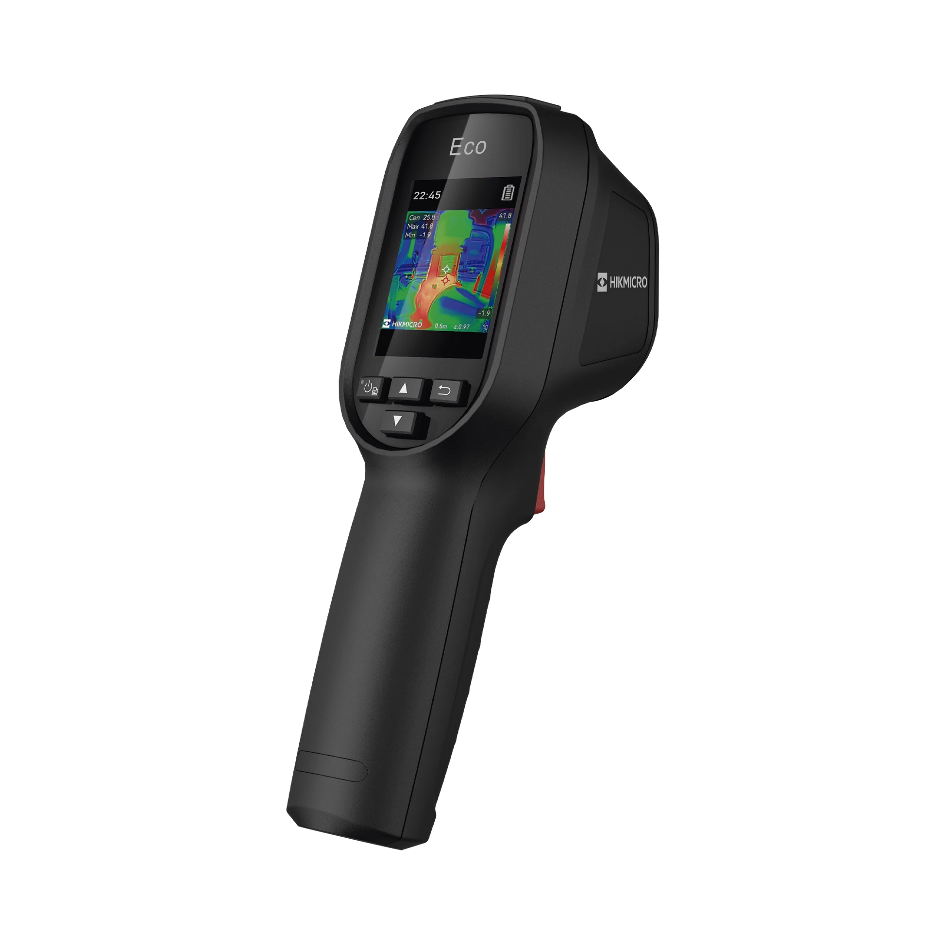 ECO - CÁMARA TERMOGRÁFICA PORTÁTIL / RESOLUCIÓN 96 X 96 / LENTE 1.35 MM / PANTALLA LCD 2.4" / IP54 / MEMORIA INTERNA 4 GB-Cámaras IP y NVRs-HIKMICRO-Bsai Seguridad & Controles