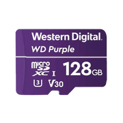 MEMORIA MICROSD DE 128 GB PURPLE, ESPECIALIZADA PARA VIDEOVIGILANCIA, 3 VECES MAYOR DURACIÓN QUE UNA CONVENCIONAL-Almacenamiento-WESTERN DIGITAL (WD)-Bsai Seguridad & Controles