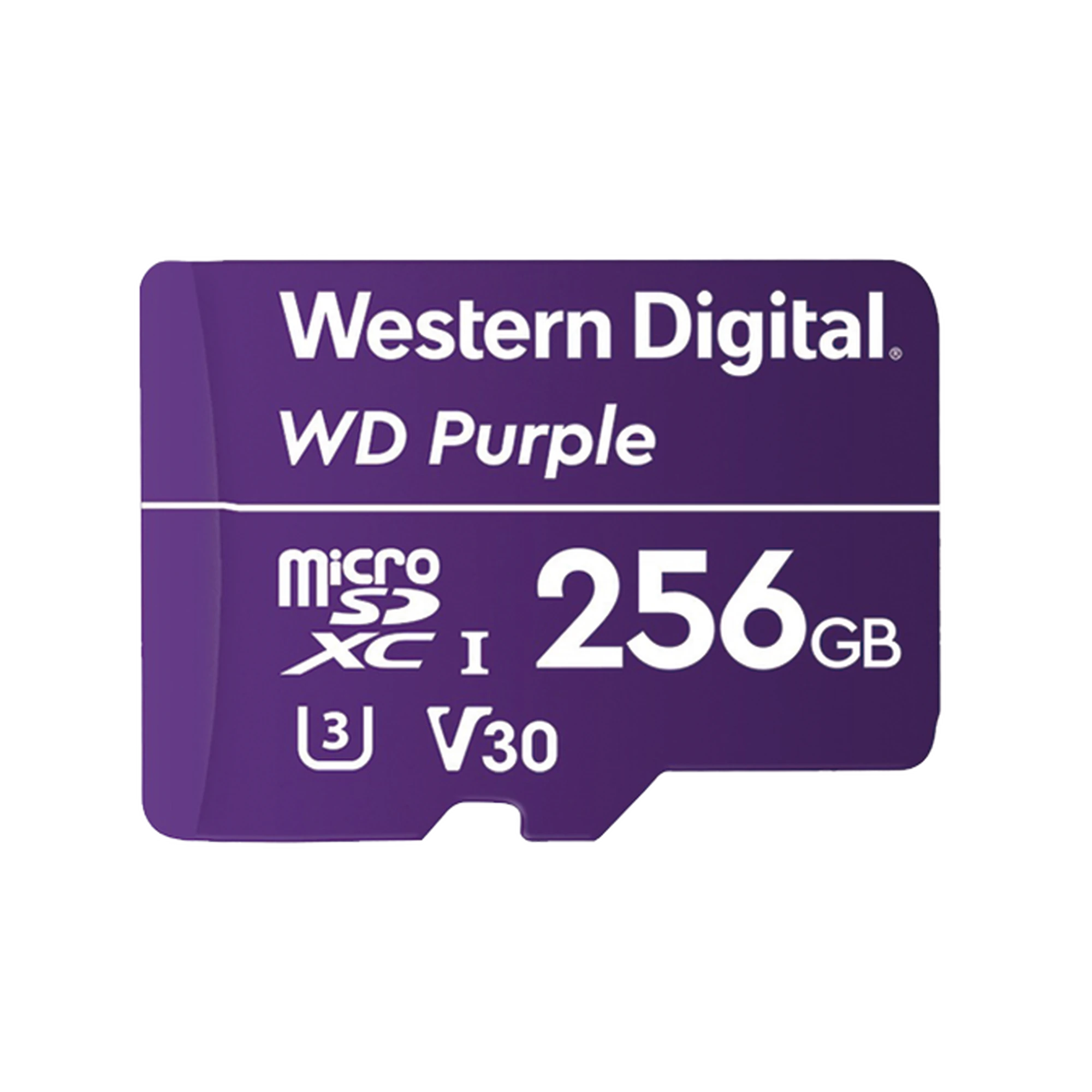 MEMORIA MICROSD DE 256 GB PURPLE, ESPECIALIZADA PARA VIDEOVIGILANCIA, 3 VECES MAYOR DURACIÓN QUE UNA CONVENCIONAL-Almacenamiento-WESTERN DIGITAL (WD)-Bsai Seguridad & Controles