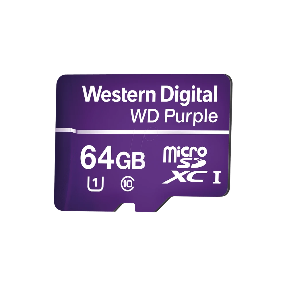 MEMORIA MICROSD DE 64GB PURPLE, ESPECIALIZADA PARA VIDEOVIGILANCIA-Almacenamiento-WESTERN DIGITAL (WD)-Bsai Seguridad & Controles
