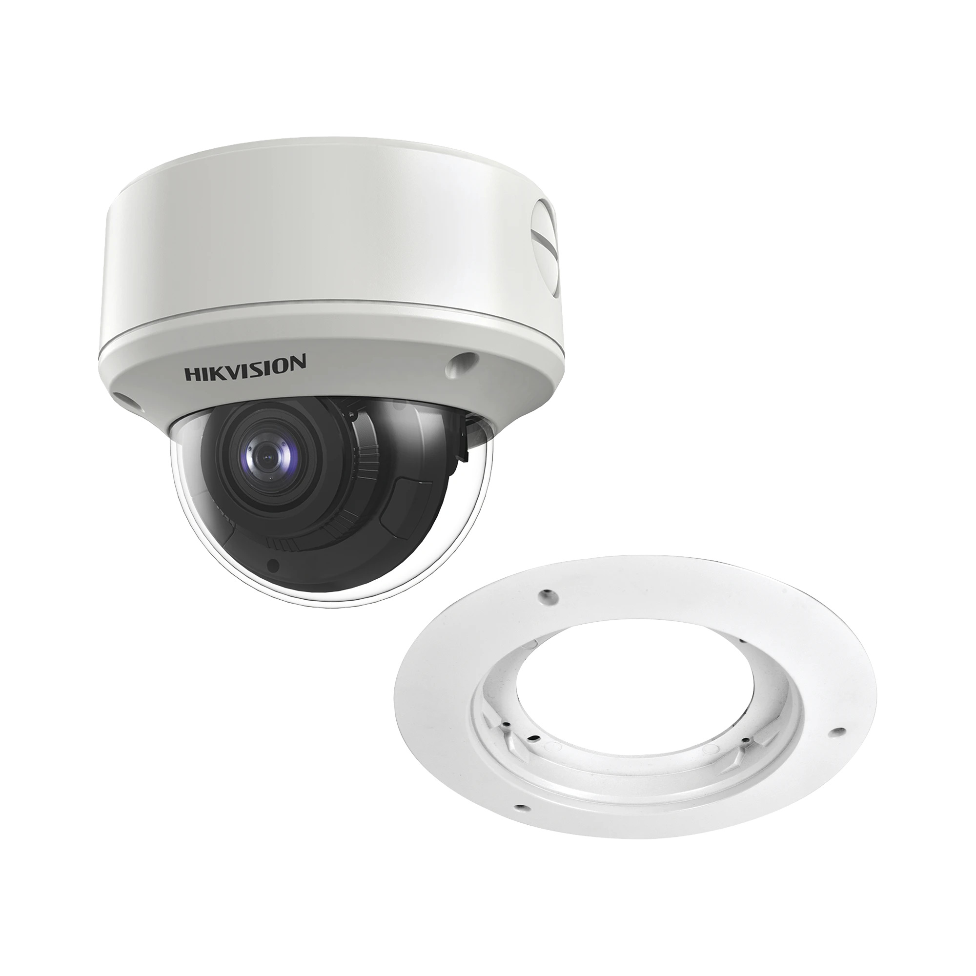 KIT DOMO TURBOHD + MONTAJE PARA PLAFÓN 2 MEGAPIXEL (1080P) / ULTRA BAJA ILUMINACIÓN / WDR 130 DB / LENTE MOT. 2.7 - 13.5 MM / IP67 / IK10 / 60 MTS IR EXIR / METAL-Cámaras-HIKVISION-Bsai Seguridad & Controles
