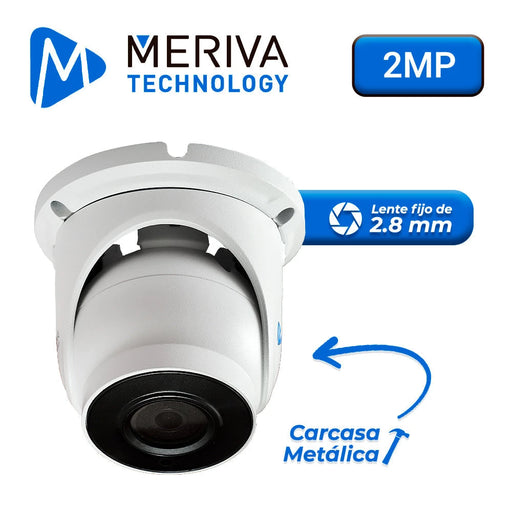 CAMARA AHD / TVI / CVI / SD / 1080P - 2MP / DOMO MERIVA TECHNOLOGY MBASHD3202 / IP66 / 20M IR / 2.8MM / COC / 12 VDC / METALICA-Cámaras-MERIVA TECHNOLOGY-MBASHD3202-Bsai Seguridad & Controles