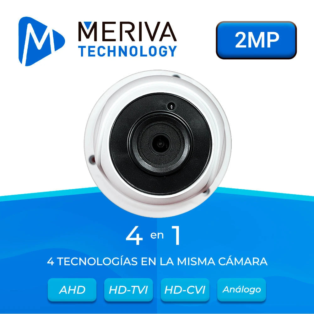 CAMARA AHD / TVI / CVI / SD / 1080P - 2MP / DOMO MERIVA TECHNOLOGY MBASHD3202 / IP66 / 20M IR / 2.8MM / COC / 12 VDC / METALICA-Cámaras-MERIVA TECHNOLOGY-Bsai Seguridad & Controles