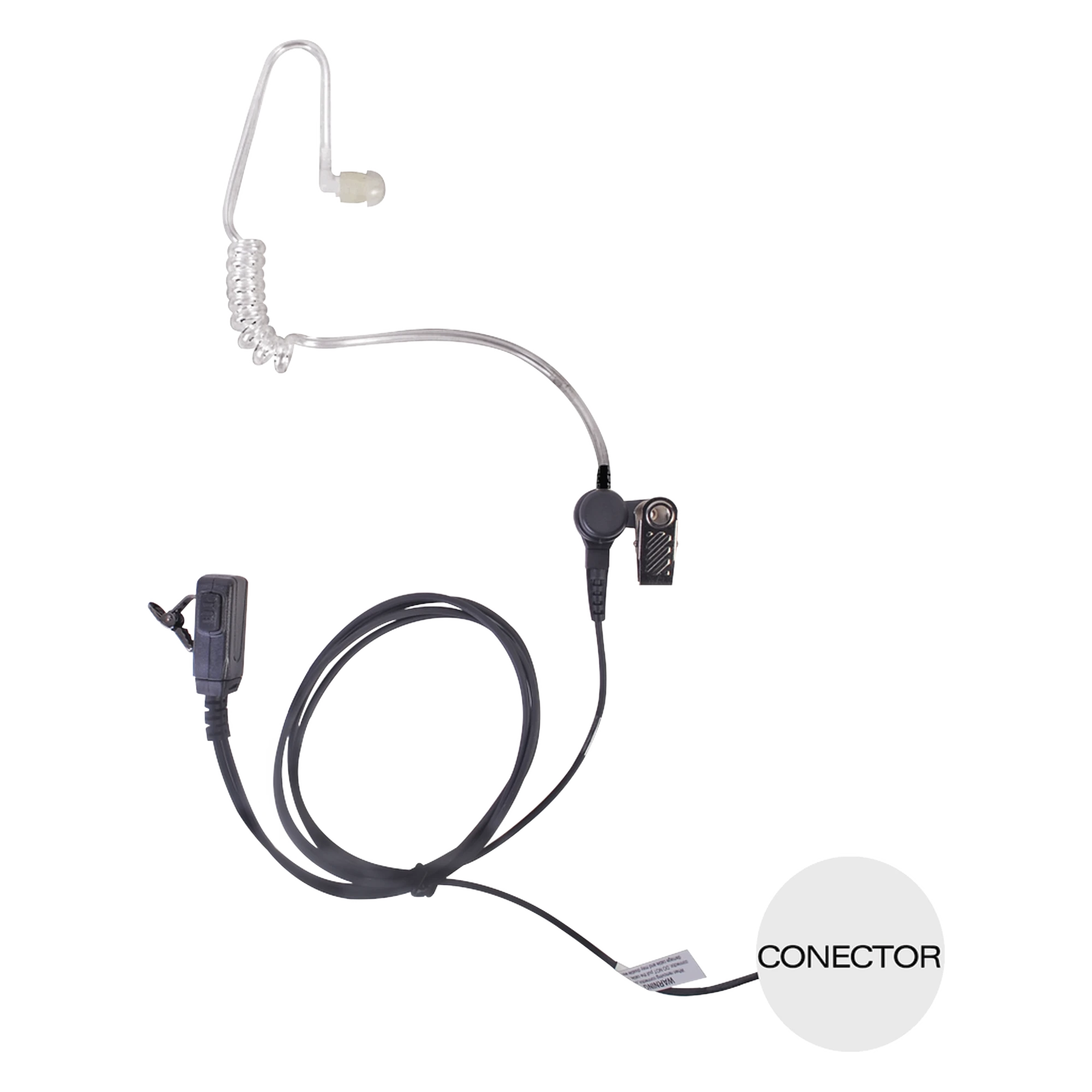 MICRÓFONO - AUDÍFONO DE SOLAPA CON TUBO ACÚSTICO TRANSPARENTE PARA KENWOOD PKT23K CON TUBO ACÚSTICO DE PU (GRADO MÉDICO)-Accesorios para KENWOOD-TXPRO-Bsai Seguridad & Controles