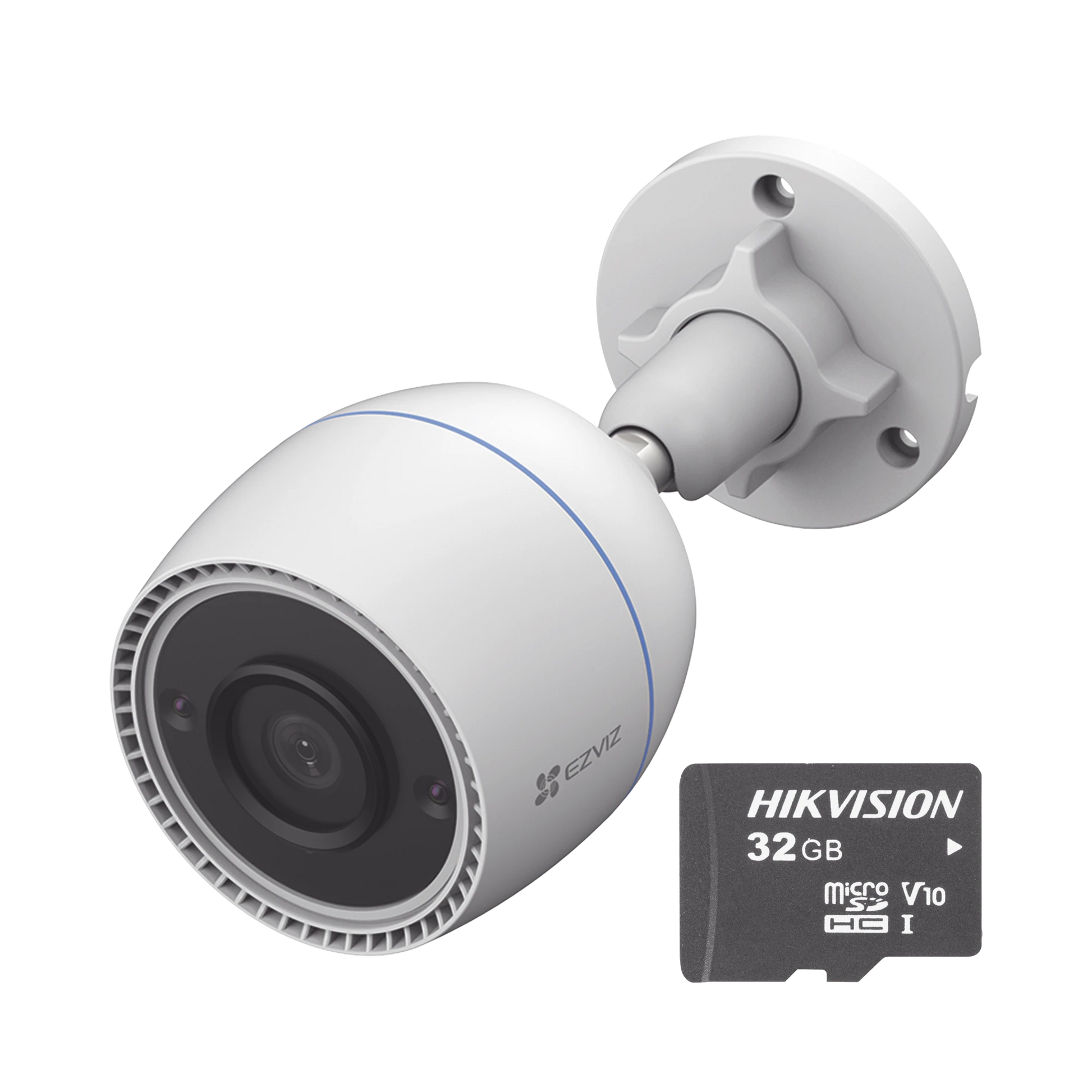 KIT DE CAMARA WIFI Y MEMORIA MICROSD, INCLUYE 1 PIEZA CS-C3TN Y 1 PIEZA HS-TF-L2/32G/P / DETECCIÓN DE MOVIMIENTO / NOTIFICACIÓN PUSH / MICRÓFONO INTEGRADO-Kits Sistemas Completos-EZVIZ-Bsai Seguridad & Controles