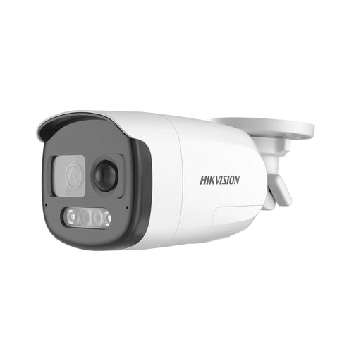 BALA TURBOHD 2 MEGAPIXEL (1080P) / IMAGEN A COLOR 24/7 / LENTE 2.8 MM / LUZ BLANCA 40 MTS / EXTERIOR IP67 / WDR 130 DB / SENSOR PIR / SIRENA Y SALIDA DE AUDIO INTEGRADA / ESTROBO ROJO - AZUL / MICRÓFONO INTEGRADO-Cámaras-HIKVISION-DS-2CE12DF3T-PIRXOS-Bsai Seguridad & Controles