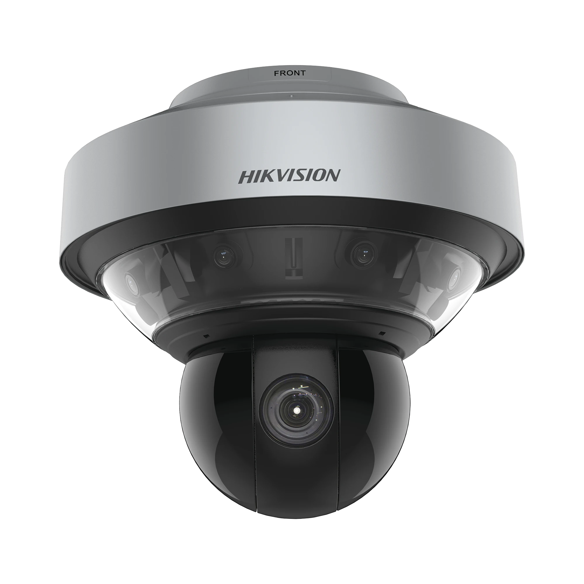 DOMO PANOVU SERIES / VISTA PANORÁMICA 180° / 4 LENTES DE 4 MEGAPIXEL + PTZ 4 MEGAPIXEL DE 40X ZOOM / POSICIONAMIENTO 3D / IP66 / IK10 / WDR 120 DB / MICROSD-Cámaras IP y NVRs-HIKVISION-Bsai Seguridad & Controles