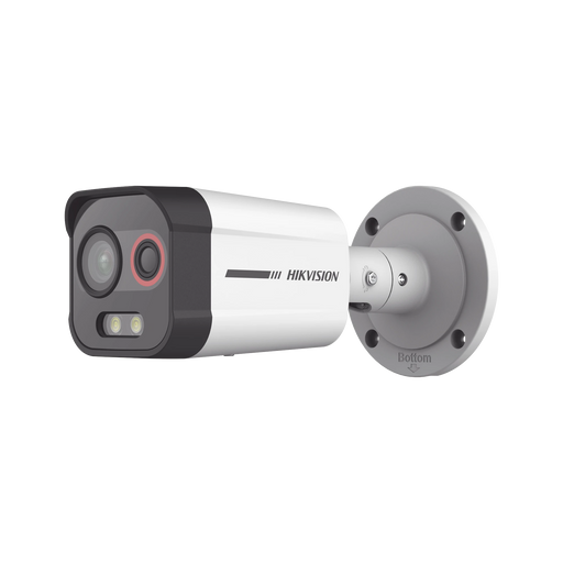 BALA IP DUAL / TÉRMICA 2.6 MM (96 X 72) / ÓPTICO 6 MM (4 MEGAPIXEL) / 30 MTS LUZ BLANCA / EXTERIOR IP67 / POE / T / SIRENA Y LUZ INTERMITENTE INTEGRADA / MICROSD-Cámaras IP y NVRs-HIKVISION-DS-2TD2608-2/QA-Bsai Seguridad & Controles