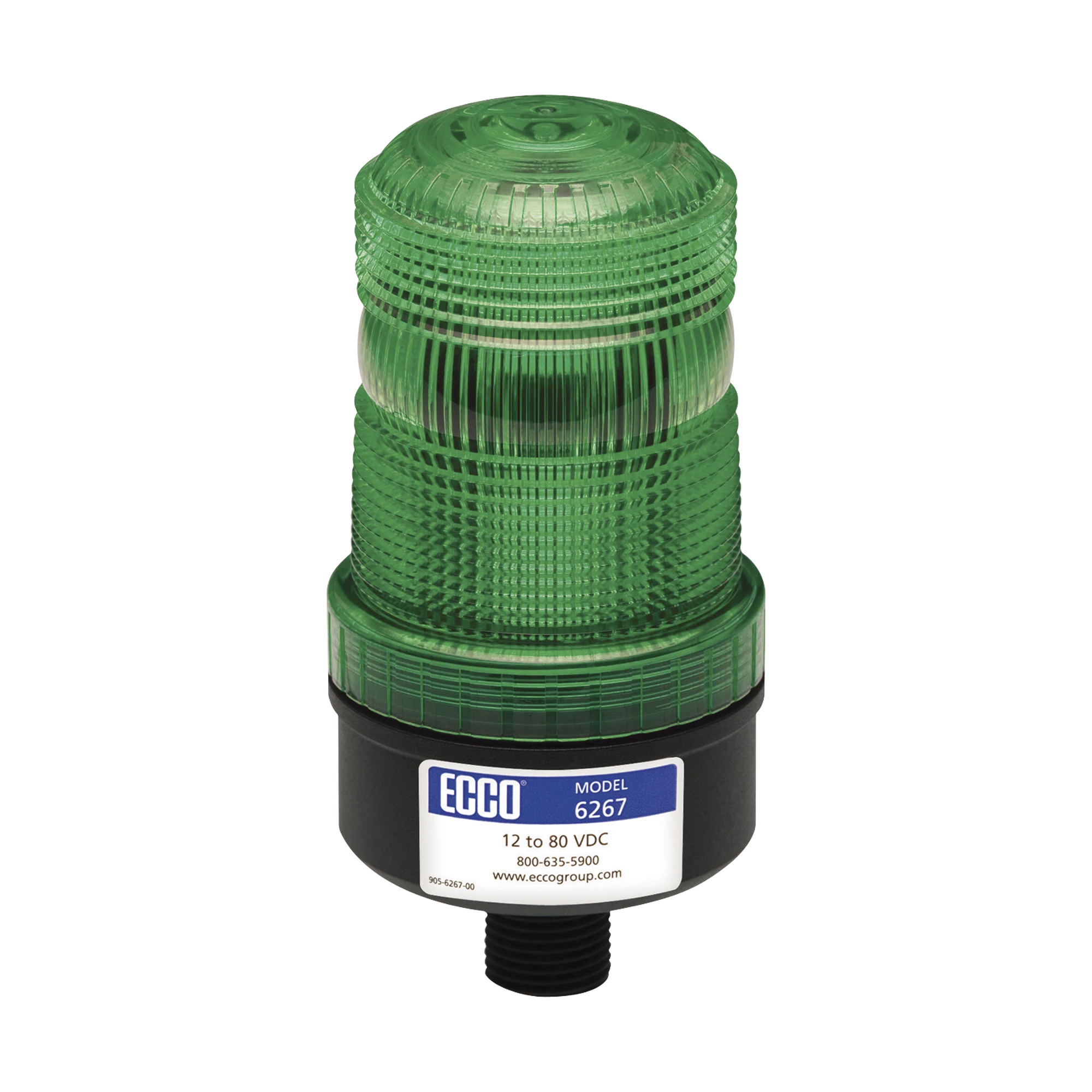 MINI BALIZA DE LED COLOR VERDE MONTAJE PERMANENTE SAE CLASE III-Sirenas y Estrobos-ECCO-Bsai Seguridad & Controles